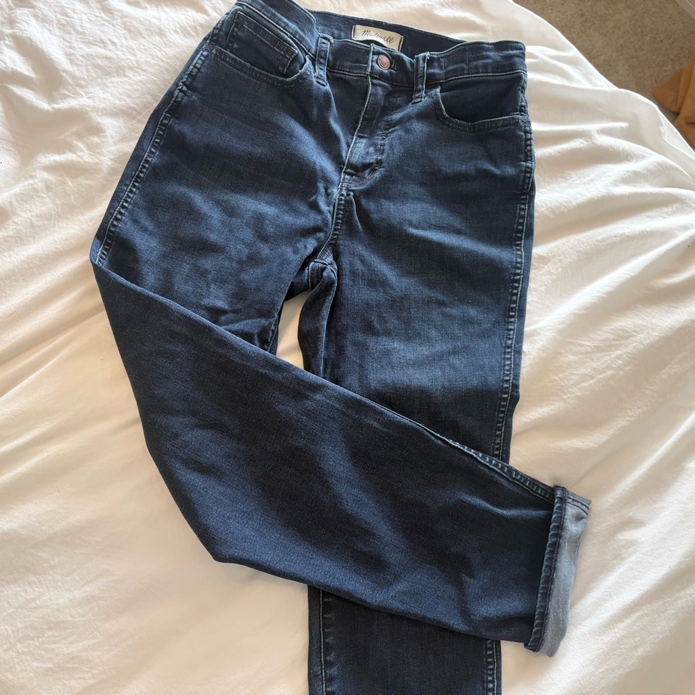 Madewell Dark Wash Blue Women's Jeans-straight fit -stovepipe roadtripper 26✨